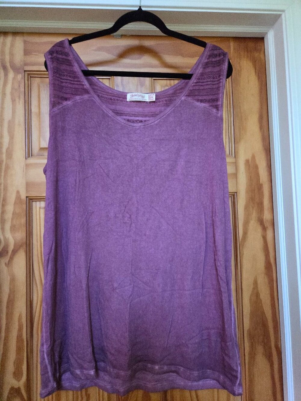 Women's Plus Sized 4X Distressed look Burgundy Tank